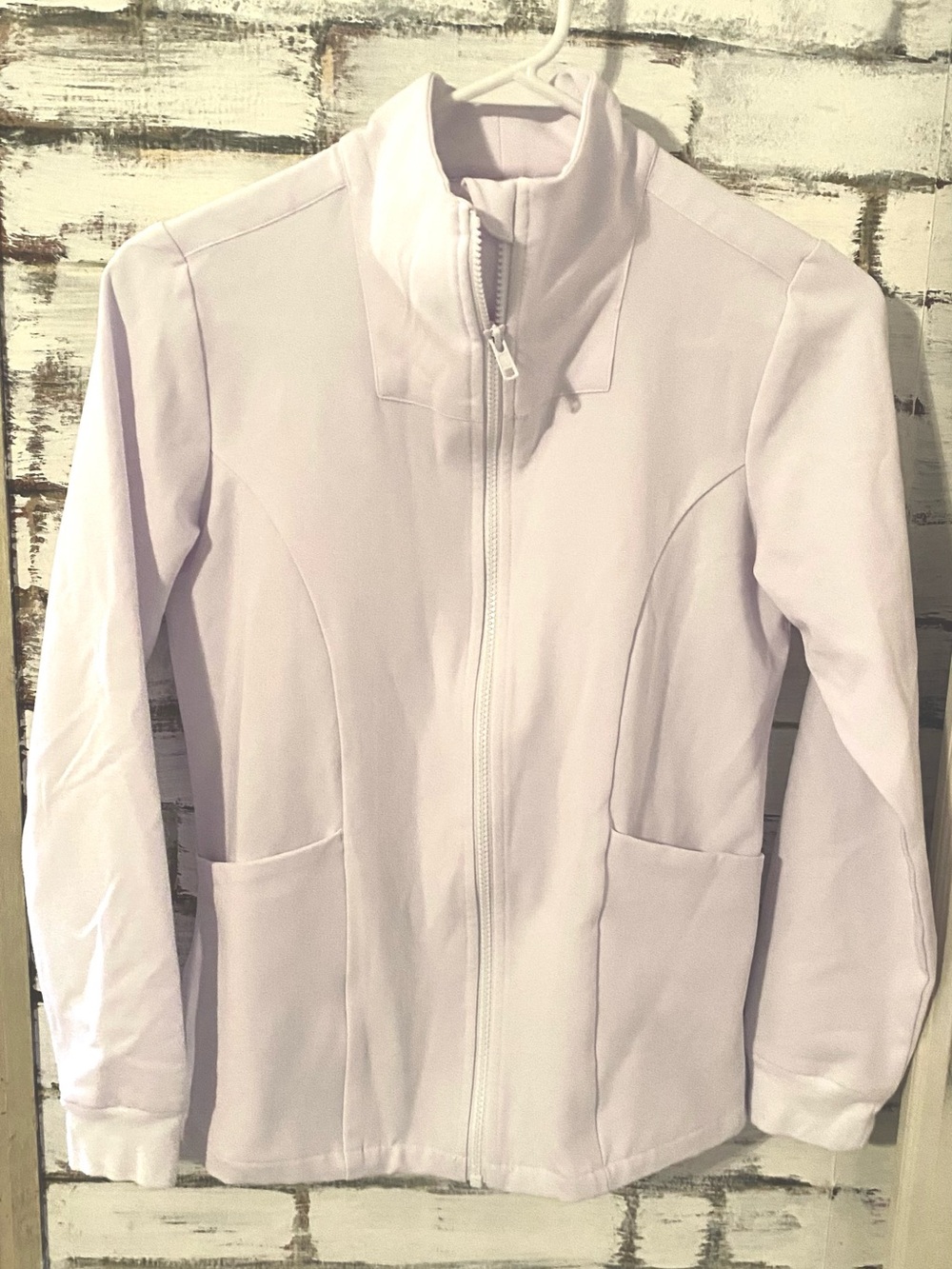 White Mandala Zip Up Women's Jacket XXS